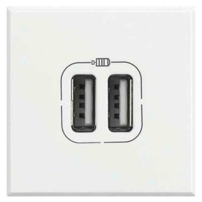 Cargador Doble USB A+A 2 Módulos BTicino Axolute H_4285C2