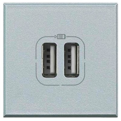 Cargador Doble USB A+A 2 Módulos BTicino Axolute H_4285C2