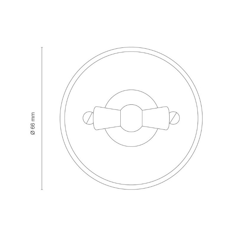 Conmutador Porcelana 30308176 Sin Paso cable Fontini Garby