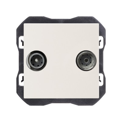 Toma de señal R-TV+Sat final blanco mate Simon 270  20000488-190