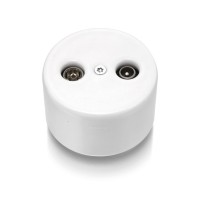 Toma señal RTV-SAT única 10AX Fontini Do 33712172 Porcelana blanca