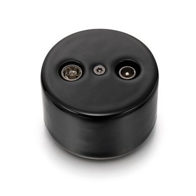 Toma señal RTV-SAT única 10AX Porcelana negra 33712272 Fontini Do