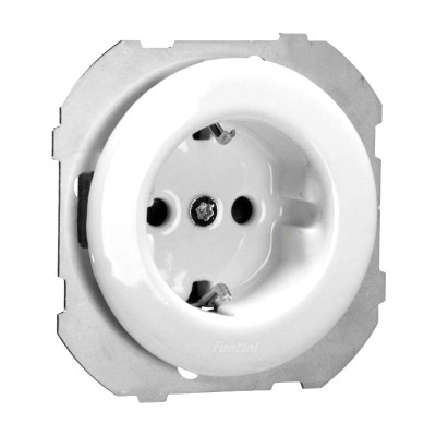 Base Enchufe Fontini Do Low 34212172 Porcelana blanca