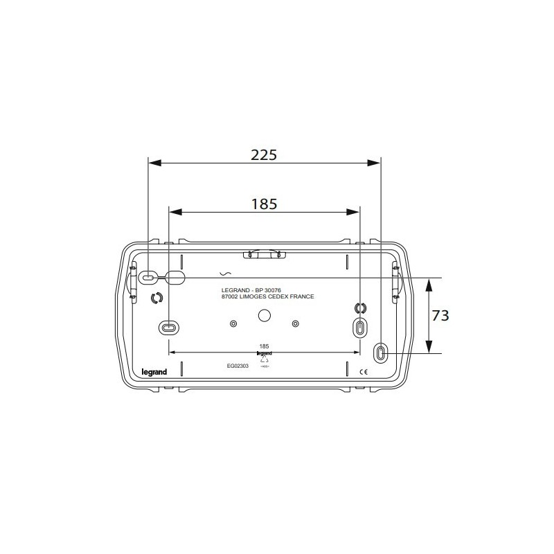 Caja Estanca IP65 para Legrand URA21LED y URA21LED PLUS 661616