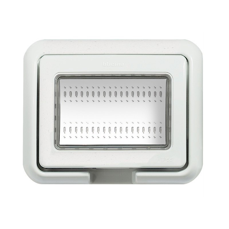 Tapa IP55 Empotrar 3 Módulos BTicino Livinglight 24603