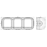 Base Enchufe Triple Superficie 069743L Legrand Plexo