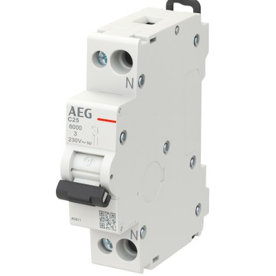 Automático compacto 1P+N 25A Curva C AEG EX61NRC25