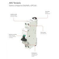Automático compacto 1P+N 25A Curva C AEG EX61NRC25