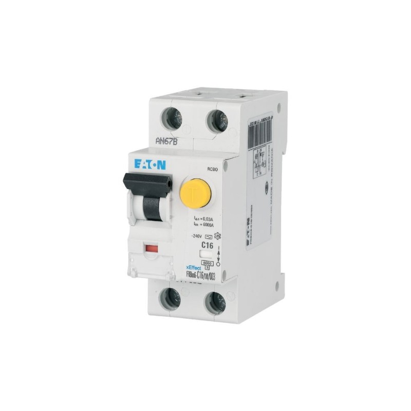 Interruptor Diferencial con Protección Sobretensiones + Magnetotérmico  FRBM6-C16/1N/003-A