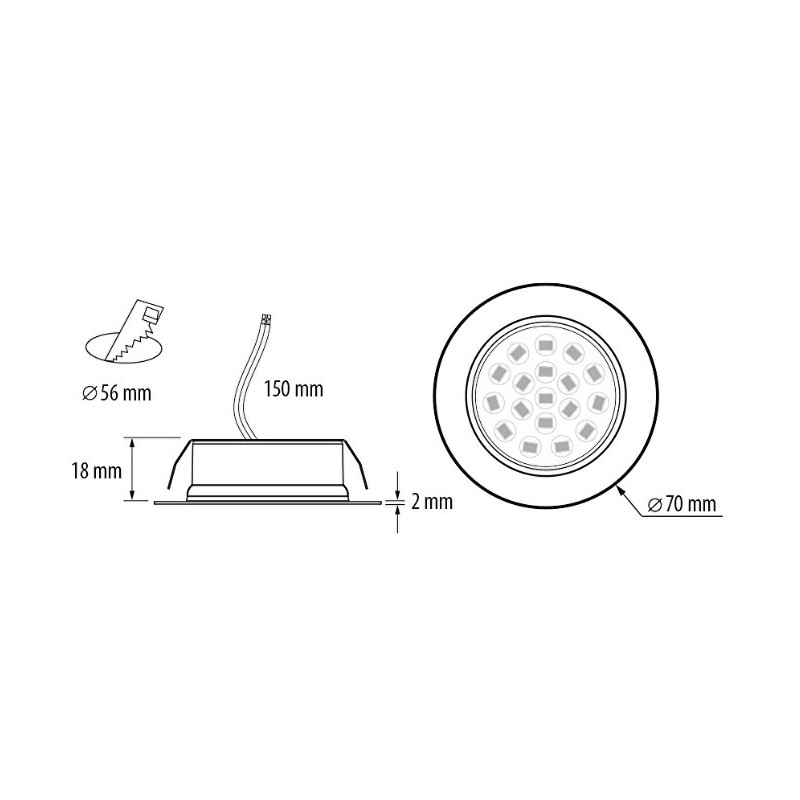 Mini Downlight Led 4W Luz blanca Ultralux LML220442W