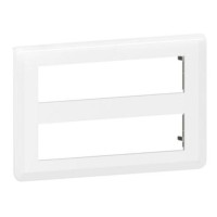Placa 2 x 8 módulos Legrand Mosaic Blanco 078837