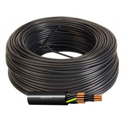 Manguera Flexible 8G2,5 PVC Negro 500V H05VV-F