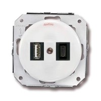 Cargador USB A+C Garby Colonial 31766172 Porcelana blanca