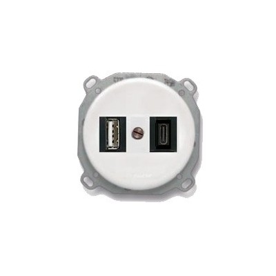 Cargador USB A+C Fontini Do Low 34766172 Porcelana blanca