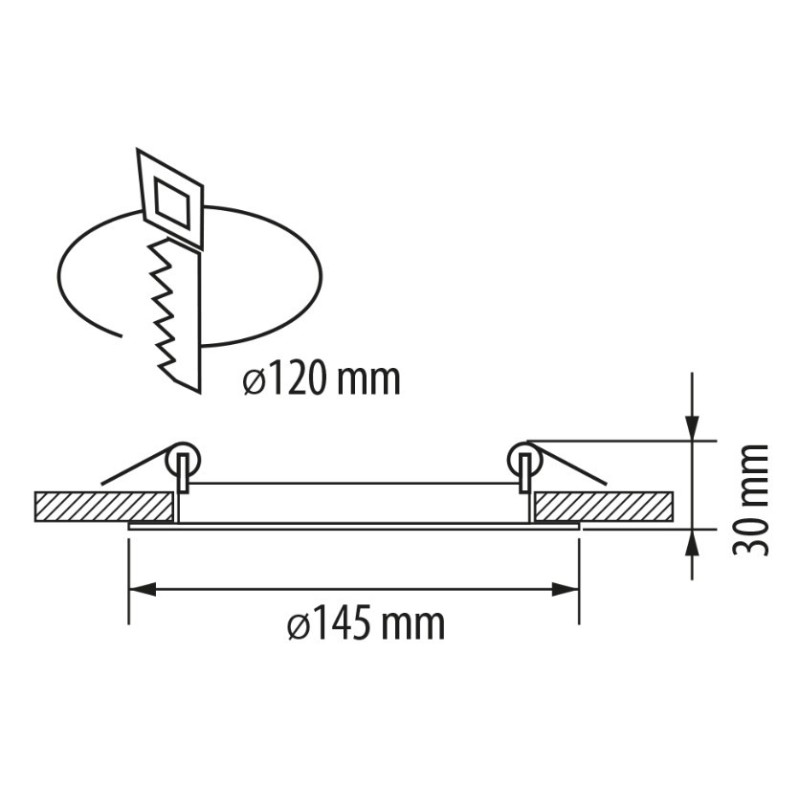 Downlight Led 12W Luz directa Ultralux PRW12CCT