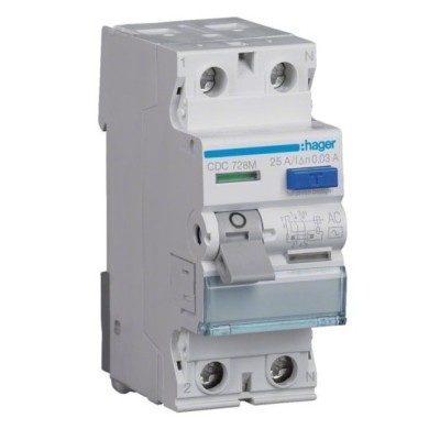 Interruptor diferencial 2P 25A 30mA CDC728M Hager
