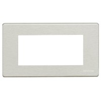 Placa 4 módulos Aluminio BTicino Magic 504/4A/AL