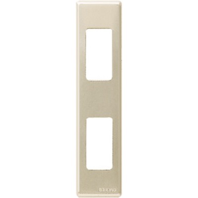 Placa para perfilería Bticino Magic color oxidal 2 módulos 5367/2X