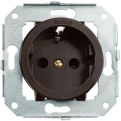 Base de corriente 2P+T schuko Marrón Fontini Venezia 35212032