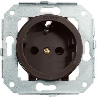 Base de corriente 2P+T schuko Marrón Fontini Venezia 35212032