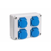 Caja Combinada 4 Bases Schuko Z41.S4 1722 COMA