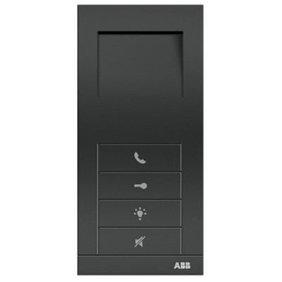 Teléfono Manos libres 4 pulsadores Negro W2154 NG Welcome ABB