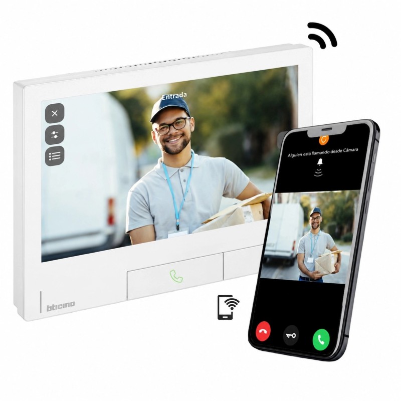 Monitor Videoportero WiFi 2 Hilos Classe 300X Bticino Tegui 344742