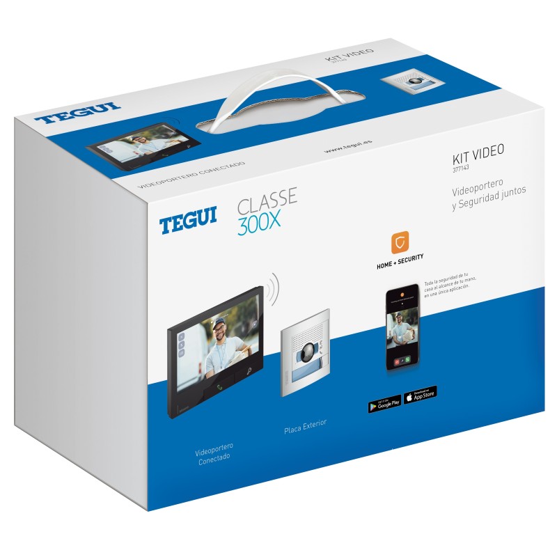 Kit Videoportero Empotrar Wifi Classe 300X Negro Bticino Tegui 377143