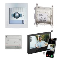 Kit Videoportero Empotrar Wifi Classe 300X Negro Bticino Tegui 377143