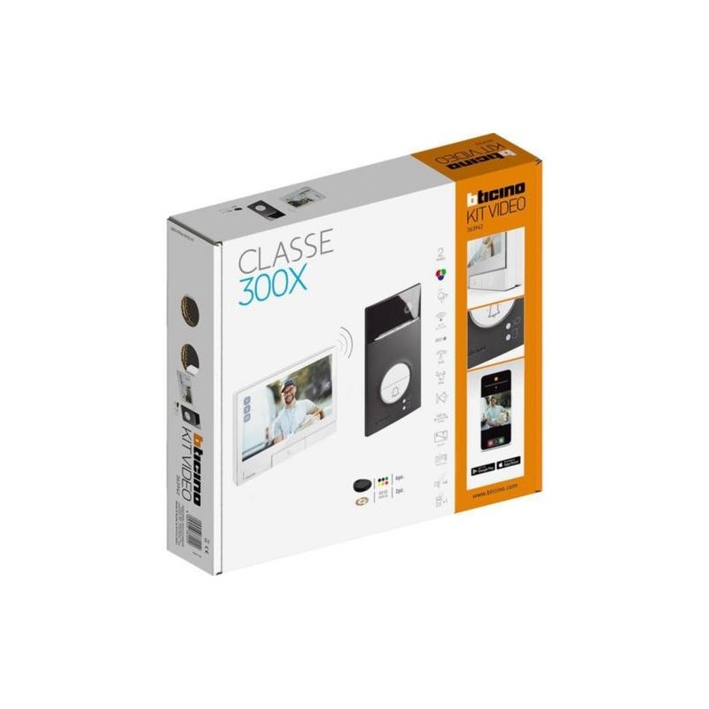 Kit Videoportero WiFi  Superficie Classe 300X Blanco Bticino Tegui 363942