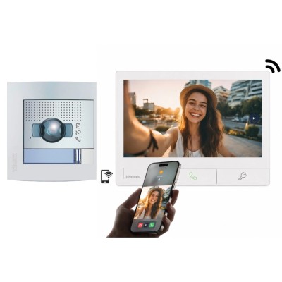 Kit Videoportero Wifi Empotrar Classe 300X Blanco Bticino Tegui 377142