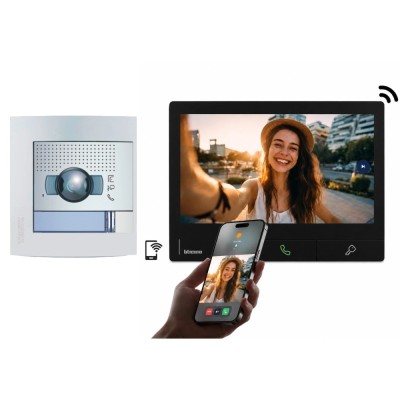 Kit Videoportero Wifi Empotrar Classe 300X Negro Bticino Tegui 377143