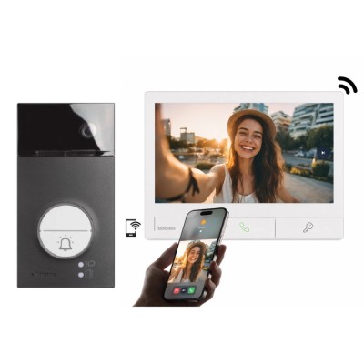 Kit Videoportero WiFi  Superficie Classe 300X Blanco Bticino Tegui 363942