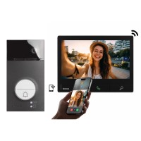 Kit Videoportero WiFi  Superficie Classe 300X Negro Bticino Tegui 363943