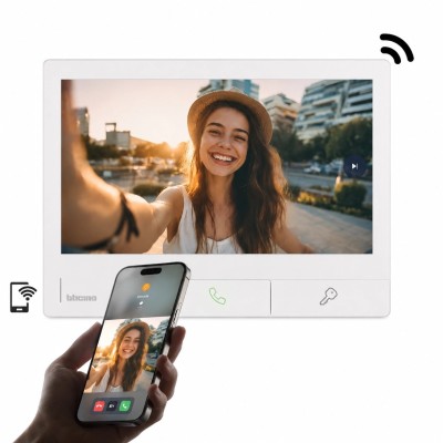 Monitor Videoportero WiFi 2 Hilos Classe 300X Bticino Tegui 344742