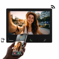 Monitor Videoportero WiFi 2 Hilos Classe 300X Negro Bticino Tegui 344743