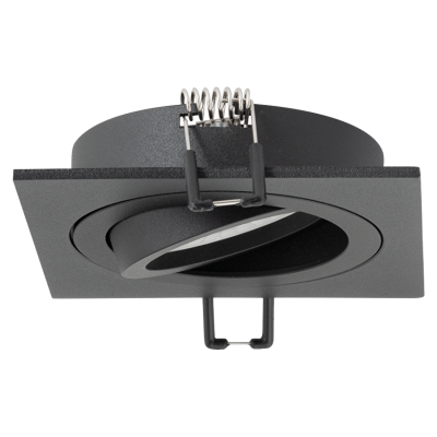 Aro de Empotrar Cuadrado GU10 Basculante Negro IP20 Ultralux FPSGU10BL