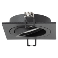 Aro de Empotrar Cuadrado GU10 Basculante Negro IP20 Ultralux FPSGU10BL