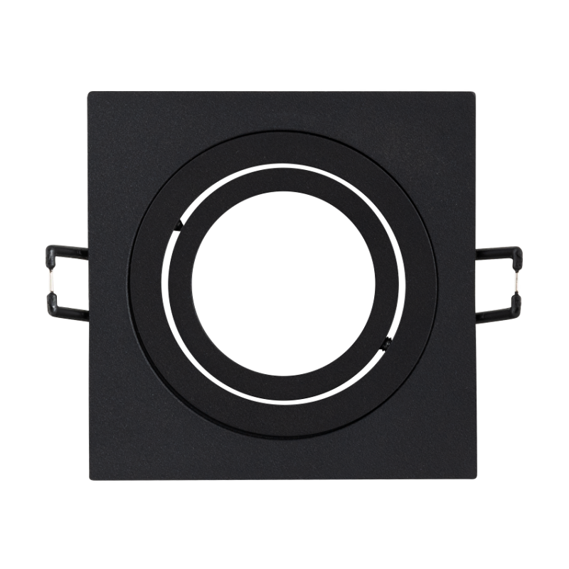 Aro de Empotrar Cuadrado GU10 Basculante Negro IP20 Ultralux FPSGU10BL