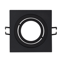 Aro de Empotrar Cuadrado GU10 Basculante Negro IP20 Ultralux FPSGU10BL