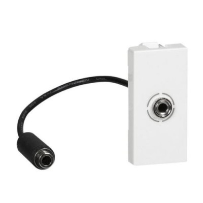 Base audio Mosaic - Jack 3,5mm hembra 1 módulo Legrand 078779