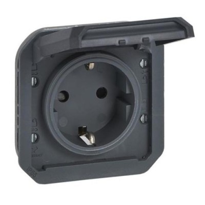 Enchufe Componible 2P+T Antracita Legrand Plexo 069839L