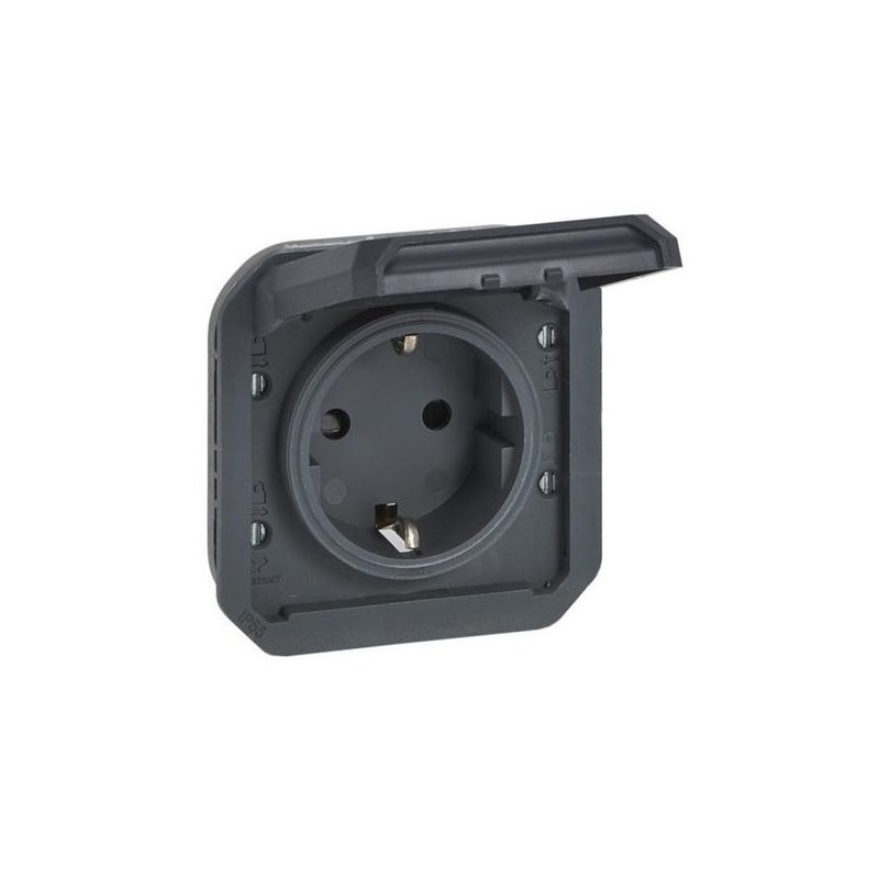 Enchufe Componible 2P+T Antracita Legrand Plexo 069839L