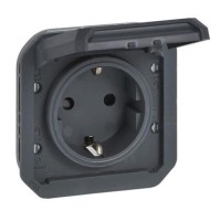 Enchufe Componible 2P+T Antracita Legrand Plexo 069839L