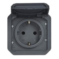 Enchufe Componible 2P+T Antracita Legrand Plexo 069839L