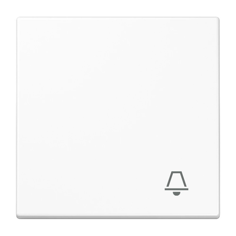 Tecla simple con símbolo de timbre JUNG LS 990 K WW blanco alpino
