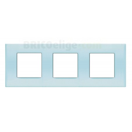 Placa Light Azul Opalino 2+2 módulos N4802/3BP