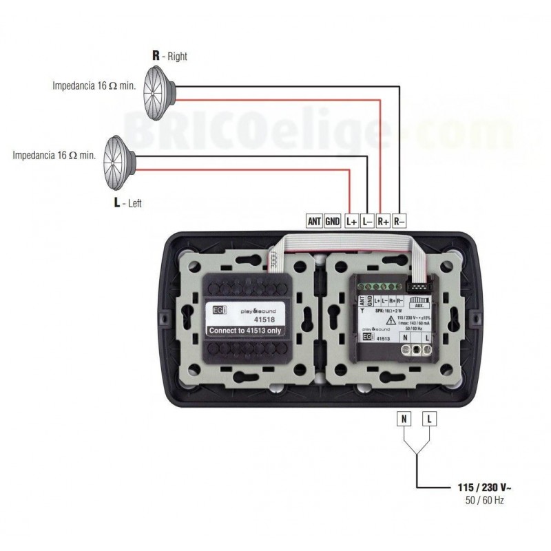 Kit Audio Bluetooth + 2 Altavoces 41021 Play&Sound EGI 