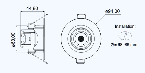 Mini Downlight Led 7W Regulable Orientable 90º Blanco Neutro