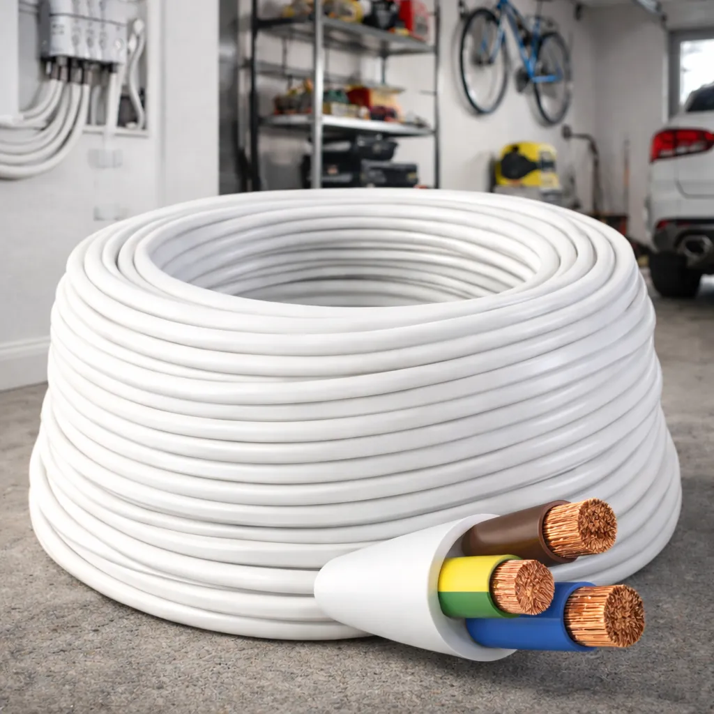 Cable eléctrico blanco H05VV-F